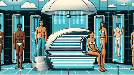 L'Eau Germicide dans les zones de bronzage ou de douches de contraste