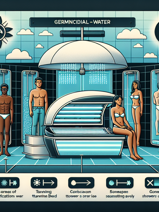 L'Eau Germicide dans les zones de bronzage ou de douches de contraste
