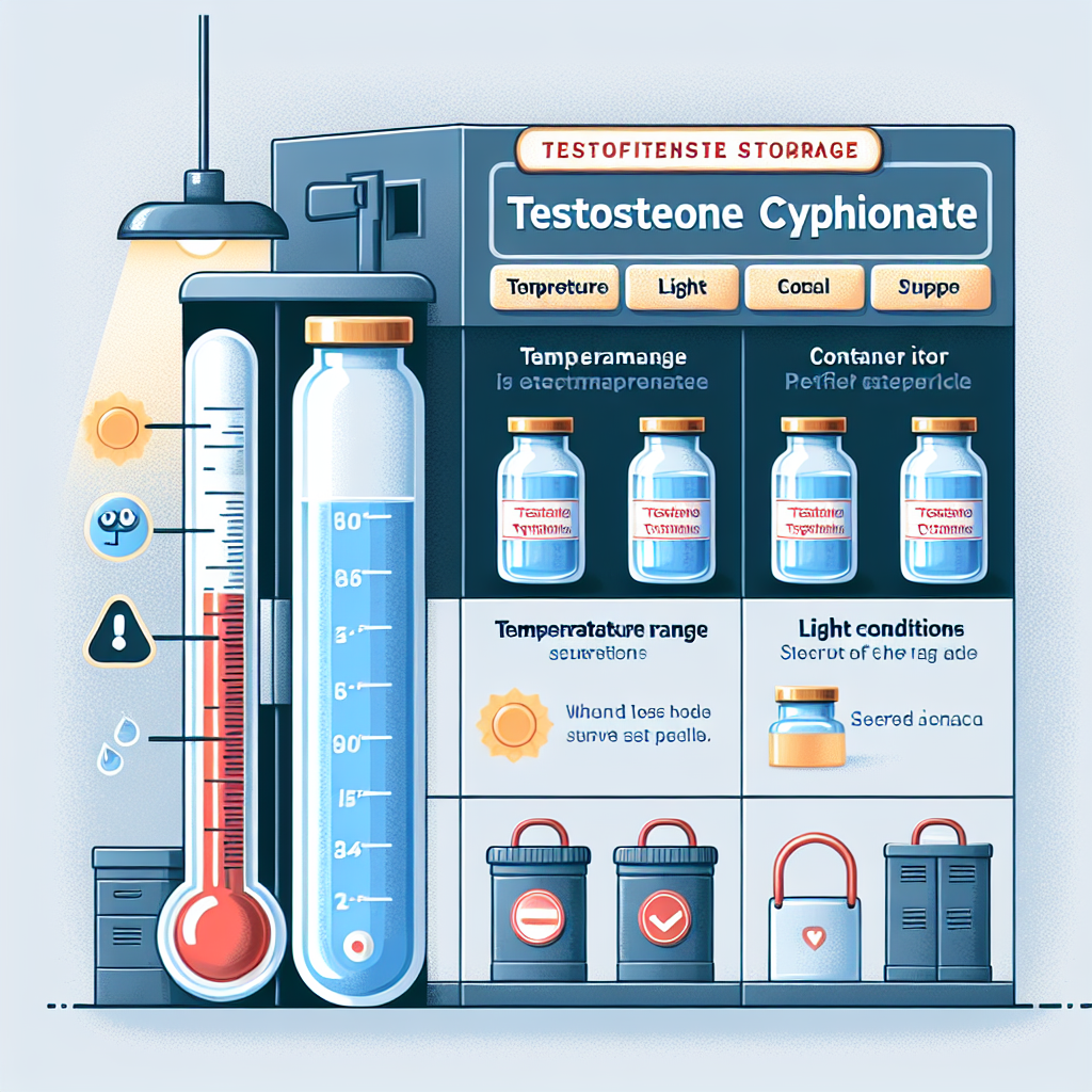Caractéristiques du stockage de cypionate de testostérone