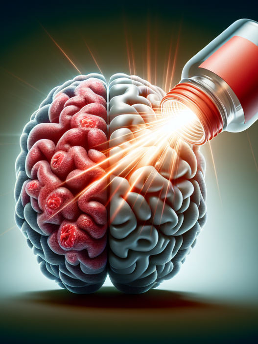 Effet de la vitamine C sur la réduction de l'inflammation cérébrale