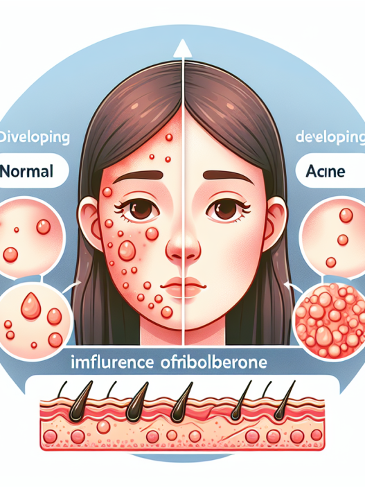 Possibilité de développer de l'acné sous l'influence de Mibolerone