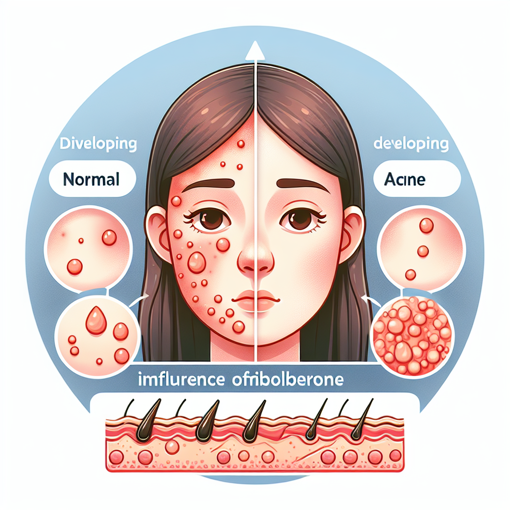 Possibilité de développer de l'acné sous l'influence de Mibolerone
